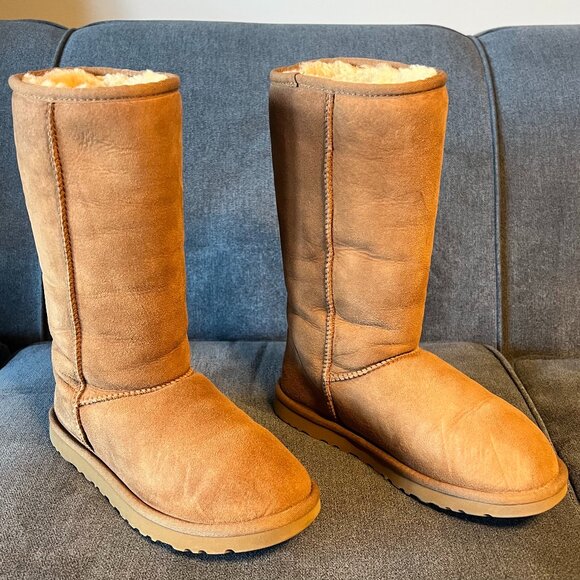 UGG Classic Tall Boots – Chestnut, Size 6 - Picture 1 of 4